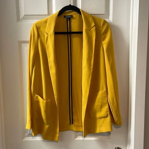 Topshop mustard hotsell blazer
